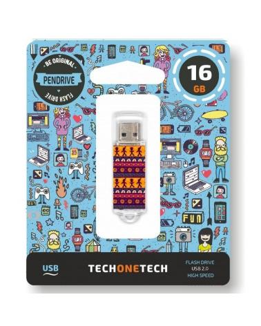 PENDRIVE TECH ONE TECH TRIBAL QUESTIONS 16GB USB 2.0 - Imagen 1