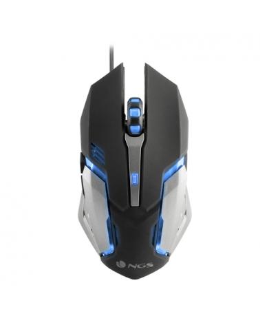RATÓN GAMING NGS GMX-100 - 800/1200/1600/2400 DPI - LED 7 COLORES - 6 BOTONES - CABLE USB 1.4M - Imagen 1