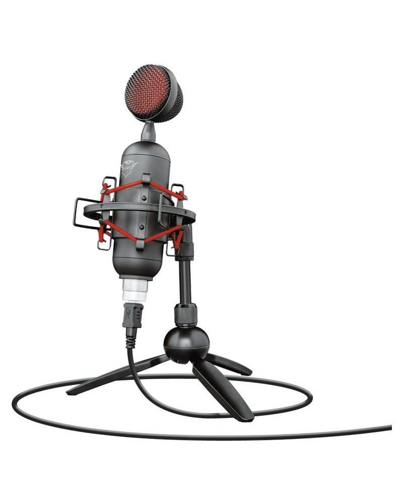 MICRÓFONO TRUST GAMING GXT 244 BUZZ USB STREAMING - GRABACIÓN CARDIOIDE ALTA PRECISIÓN - SOPORTE AMORTIGUADOR - TRÍPODE - CABLE 