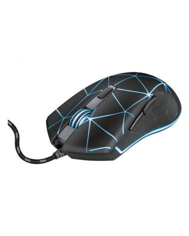RATÓN TRUST GAMING GXT 133 LOCX - 800-4000PPP - ILUMINACIÓN LED 4 EFECTOS - 6 BOTONES - CABLE USB 1.8M - Imagen 1