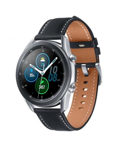 RELOJ INTELIGENTE SAMSUNG GALAXY WATCH3 MYSTIC SILVER 45MM - PANTALLA SÚPER AMOLED 3.49CM - BT5 - SENSOR HRM - SENSOR ECG - 5ATM