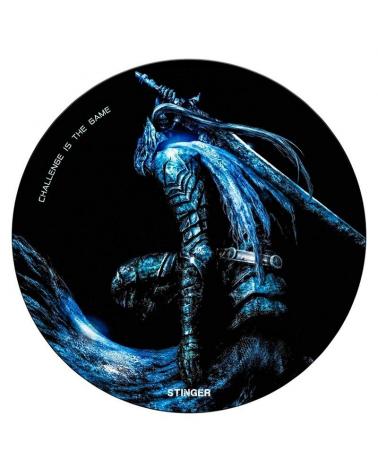 ALFOMBRA GAMING WOXTER STINGER FLOORPAD AZUL - DIÁMETRO 120CM - MICROFIBRA CON BASE CAUCHO - LAVABLE - Imagen 1