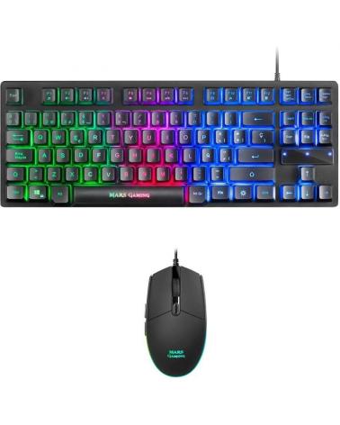 COMBO TECLADO Y RATÓN GAMING MARS GAMING MCPTKLES - TECLADO MECÁNICO USB RGB FLOW - SWITCHES HUANO -  RATÓN ÓPTICO 3200DPI  RGB 
