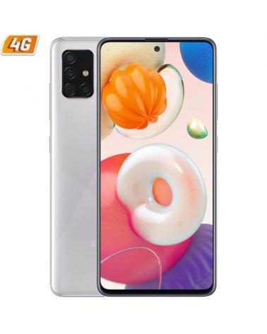SMARTPHONE MÓVIL SAMSUNG GALAXY A51 METALLIC SILVER - 6.5'/16.5CM - CAM (48+12+5+5)/32MP - OC - 128GB - 4GB RAM - ANDROID - 4G -