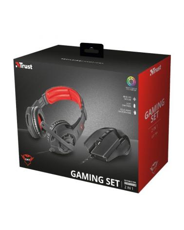 PACK TRUST GAMING GXT 784 - AURICULARES CIRCUMAURALES CON MICRÓFONO JACK 3.5MM + RATÓN 600-4800PPI USB - Imagen 1