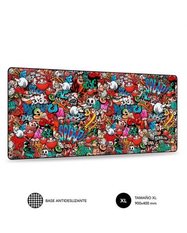 Alfombrilla Subblim 01PUW02 Graffiti XL/ 900 x 400 x 3 mm - Imagen 1