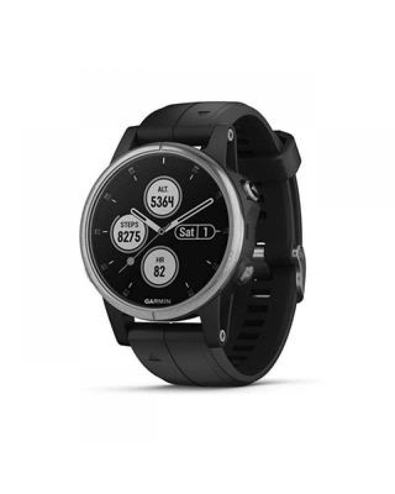 SMARTWATCH GARMIN FENIX 5S PLUS NEGRO/PLATA - Imagen 1