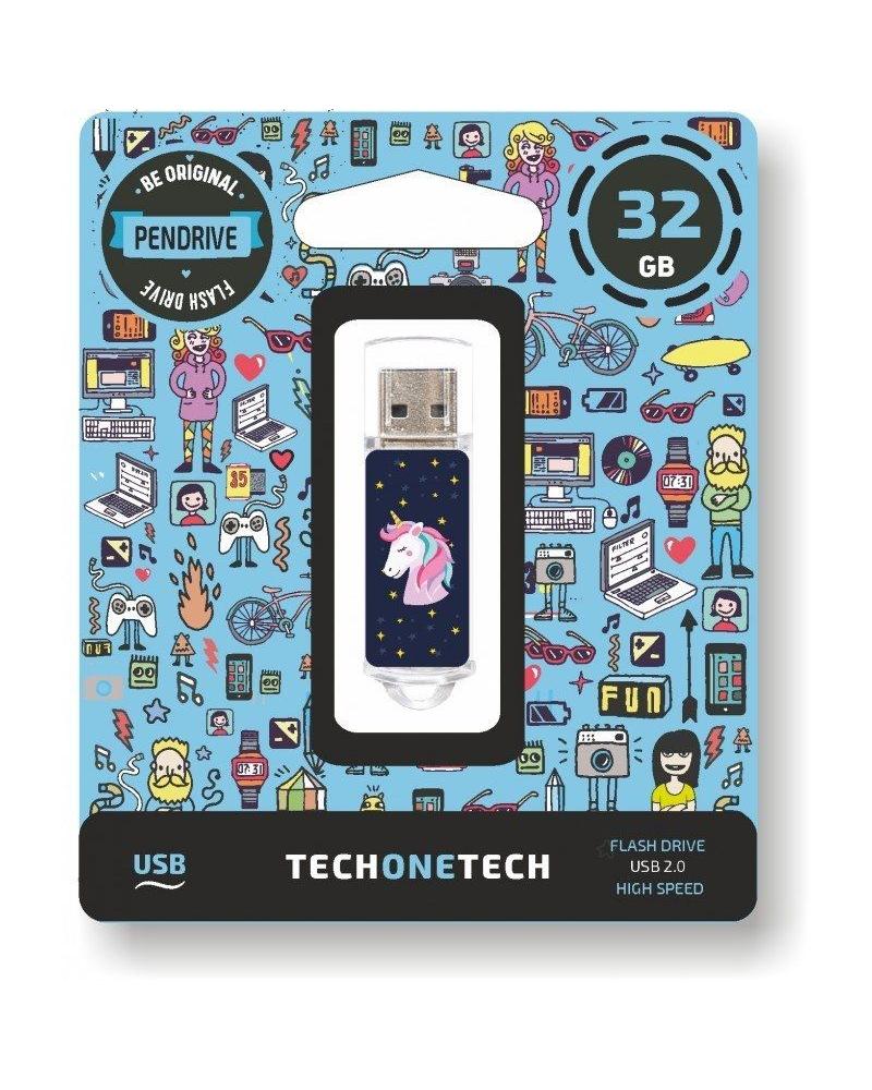 Pendrive 32GB Tech One Tech Unicornio Dream USB 2.0 - Imagen 1
