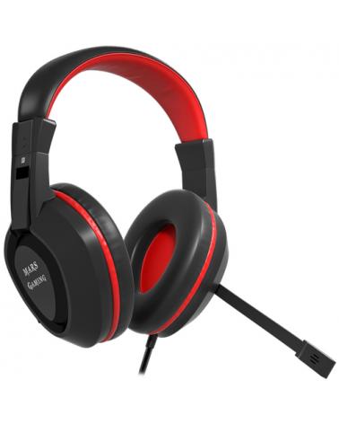 Auriculares Gaming con Micrófono Mars Gaming MAH1V2/ Jack 3.5/ USB 2.0/ Rojo - Imagen 1