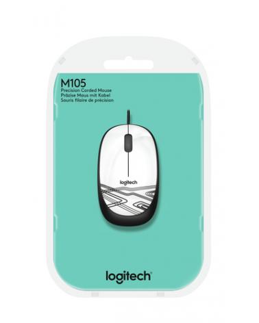 Ratón Logitech M105/ Hasta 1000 DPI/ Blanco - Imagen 5