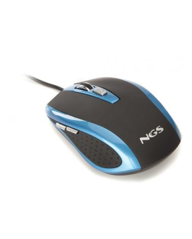 Ratón NGS Bluetick/ Hasta 1600 DPI/ Azul/ Negro - Imagen 1