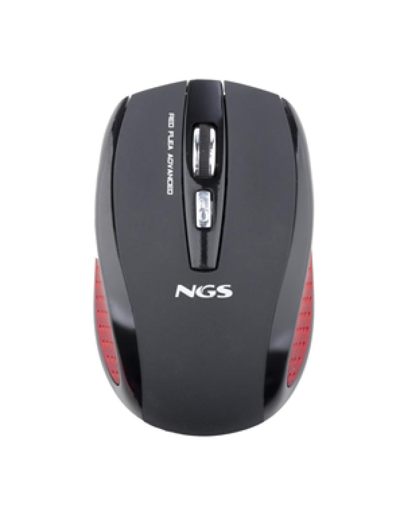 Ratón Mini Inalámbrico NGS Flea Advanced/ Hasta 1600 DPI/ Rojo - Imagen 1