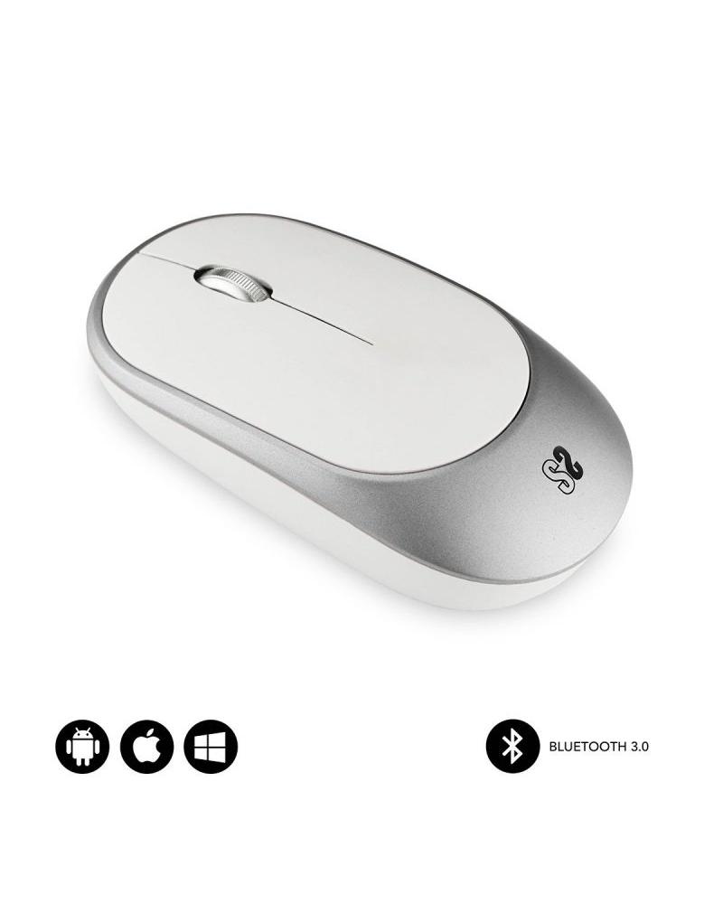 Ratón Inalámbrico por Bluetooth Subblim Smart/ Hasta 1600 DPI/ Blanco Plata - Imagen 1