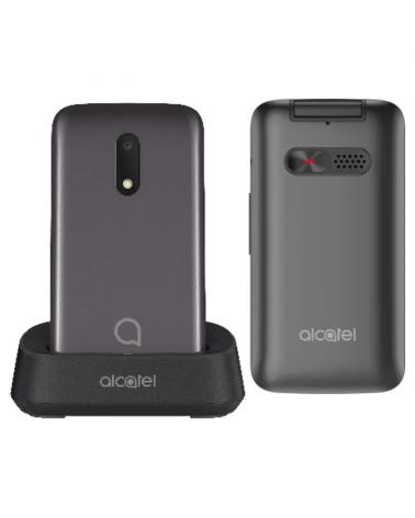 Teléfono Móvil Alcatel 30.26 para Personas Mayores/ Gris Metál - Imagen 1
