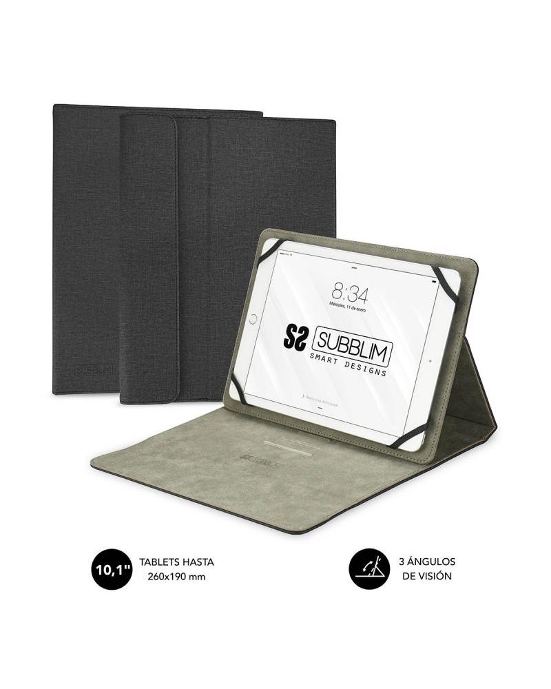 Funda Subblim Clever Stand para Tablets de 10.1'/ Negra - Imagen 1
