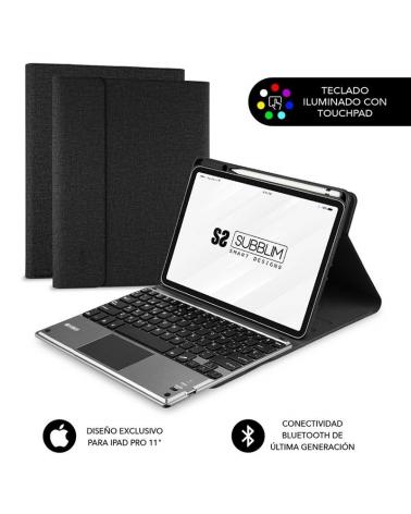 Funda con Teclado Subblim Keytab Pro Bluetooth Touchpad para Tablets Apple iPad Pro de 11' 2020/ Negra - Imagen 1