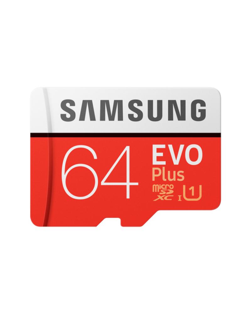 Tarjeta de Memoria Samsung EVO Plus 64GB microSD XC con Adaptador/ Clase 10/ 100MBs - Imagen 1
