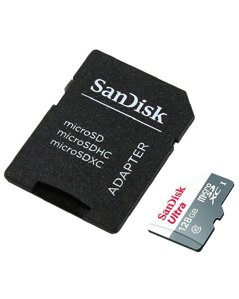 Tarjeta de Memoria SanDisk Ultra 128GB microSD XC con Adaptador/ Clase 10/ 80MB/s - Imagen 1