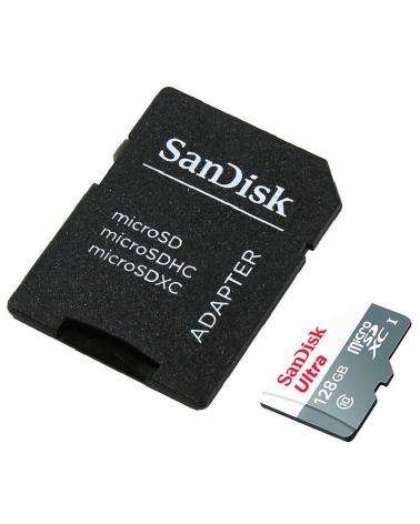 Tarjeta de Memoria SanDisk Ultra 128GB microSD XC con Adaptador/ Clase 10/ 80MB/s - Imagen 1