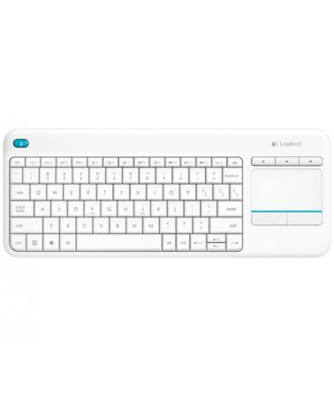 Teclado para Smart TV Logitech Wireless Touch K400 Plus/ Blanco - Imagen 1