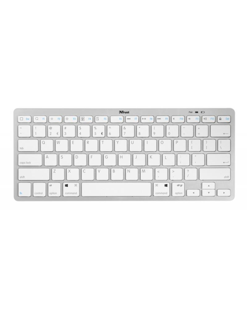 Teclado Compacto Inalámbrico por Bluetooth Trust Nado/ Blanco - Imagen 1
