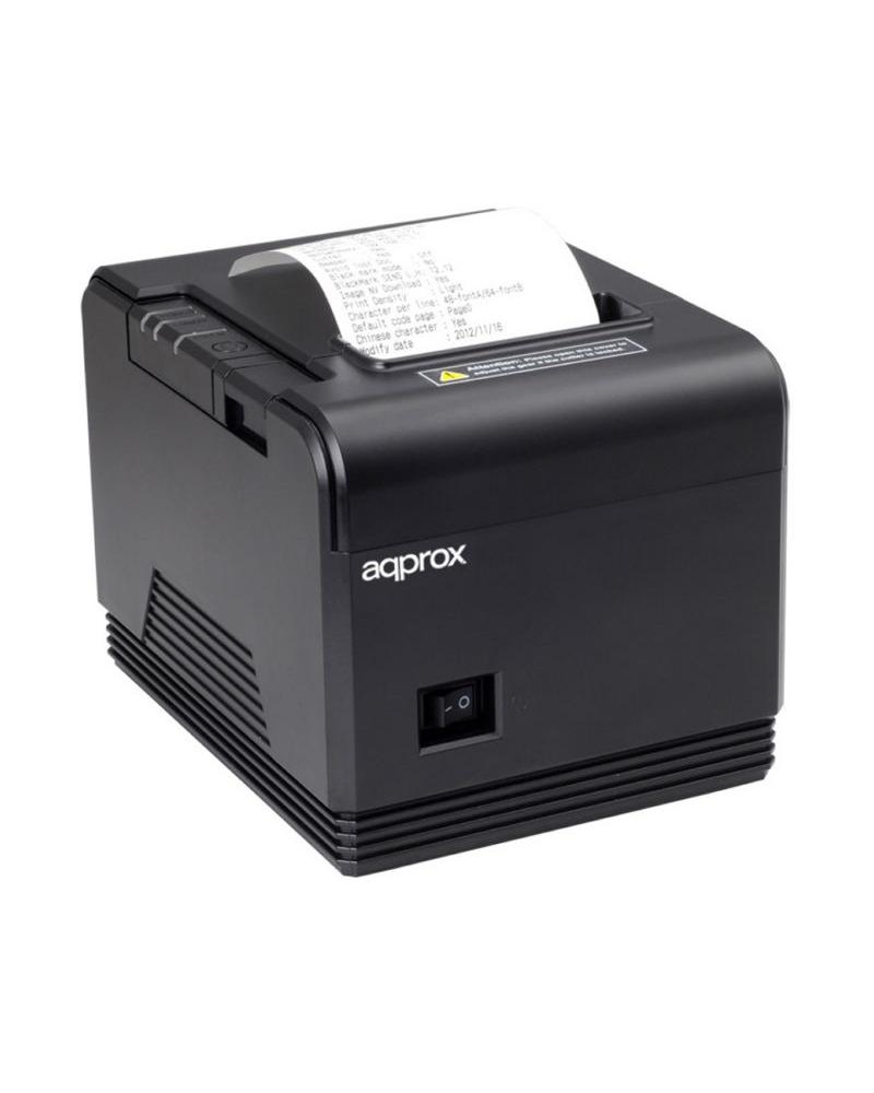 Impresora de Tickets Approx appPOS80AM/ Térmica/ Ancho papel 80mm/ USB-RS232/ Negra - Imagen 1