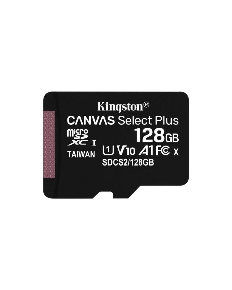 Tarjeta de Memoria Kingston CANVAS Select Plus 128GB microSD XC/ Clase 10/ 100MBs - Imagen 1