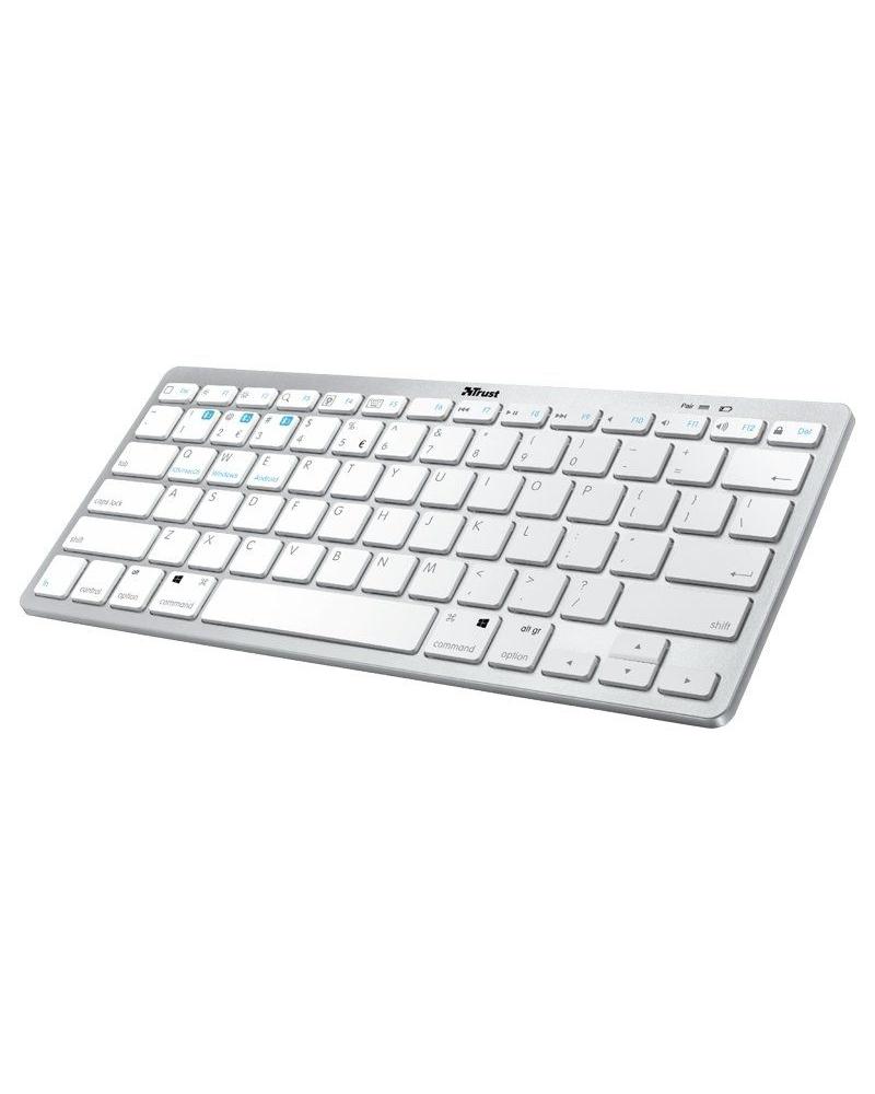 Teclado Compacto Inalámbrico por Bluetooth Trust Nado BT/ Blanco - Imagen 1