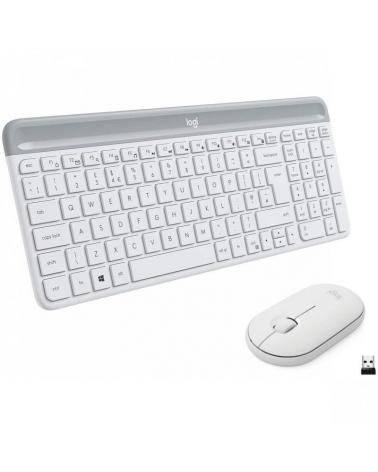 Teclado y Ratón Inalámbricos Logitech Slim Combo MK470/ Blanco - Imagen 1