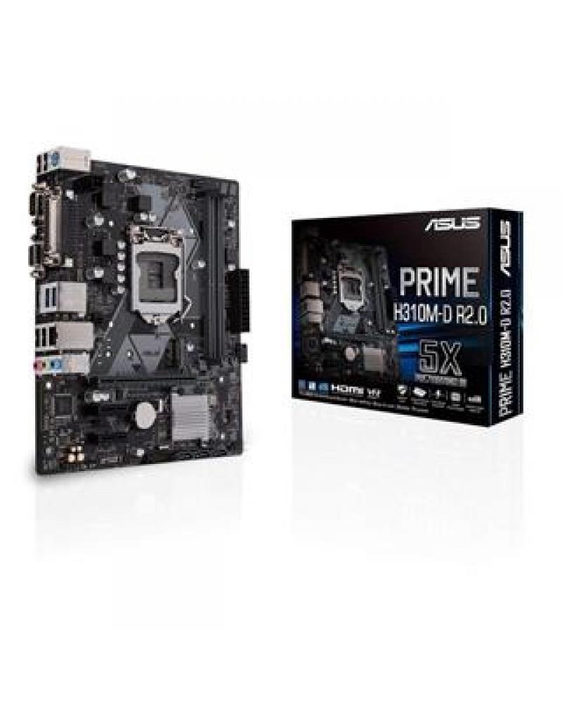 PLACA I3/I5/I7 ASUS PRIME H310M-D R2.0 (S.1151) DDR4 GEN8 GEN9 - Imagen 1