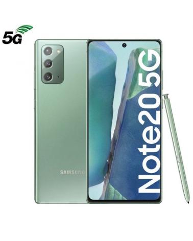 SMARTPHONE MÓVIL SAMSUNG GALAXY NOTE 20 MYSTIC GREEN - 6.7'/17CM - CAM (12+12+64)/10MP - OC - 256GB - 8GB RAM - ANDROID - 5G - D