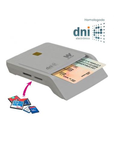 Lector de DNI y Tarjetas Woxter PE26-147/ Blanco/ USB 2.0 - Imagen 1